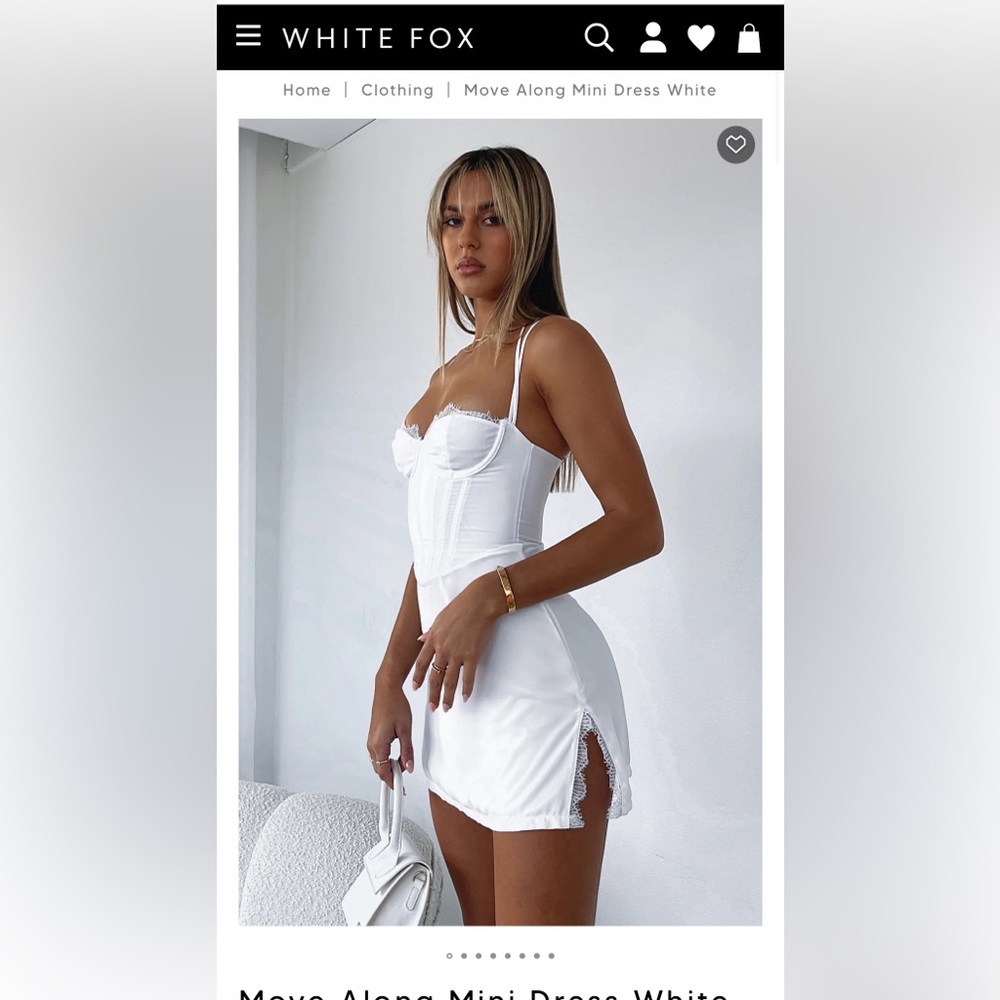 Move Along Mini Dress White - White fox boutique